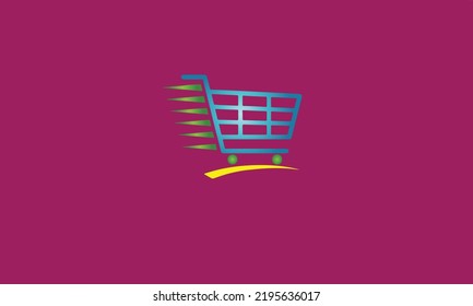 Alphabet letters Initials Monogram logo.Fast shopping cart.trolley ·carriage ·caddie·shopping basket.