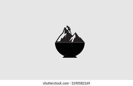 Alphabet letters Initials Monogram logo.mountain.Himalayas.Mount Everest.Hills