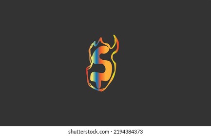 Alphabet letters Initials Monogram logo.s.flame.flame.s