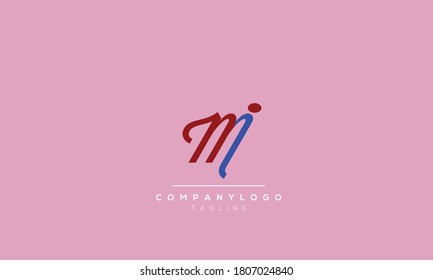 Alphabet letters Initials Monogram ,MI ,IM ,M AND I