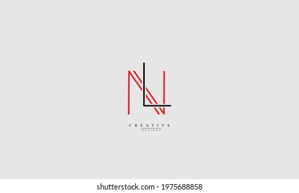 Alphabet letters Initials Monogram NL LN N L