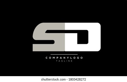 Alphabet letters Initials Monogram SD,DS,S and D