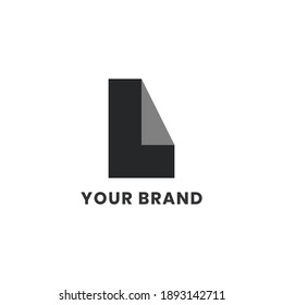 Letras Alphabet Iniciales Monograma Simple Logotipo L Papel Para Empresas. Diseño de logotipo moderno minimalista