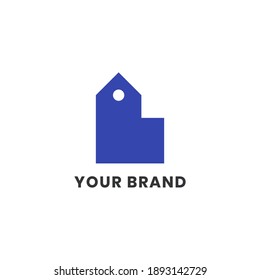 Alphabet letters Initials Monogram Simple Logo L House Real Estate For Company Business. Elegant Minimalist Modern Logo Design