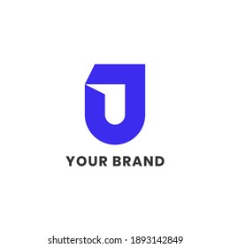 Alphabet letters Initials Monogram Simple Logo J Shield For Company Business. Elegant Minimalist Modern Logo Design