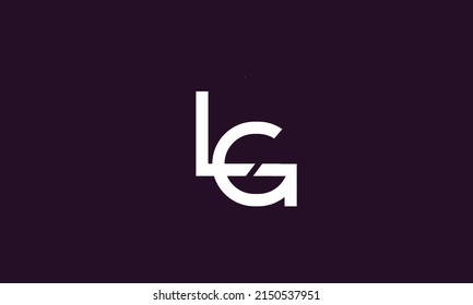 Alphabet letters Initials WEonogram logo LG, GL, L and G