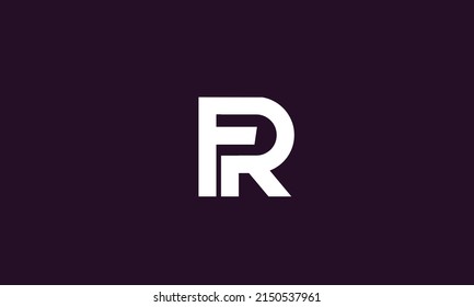 Letras alfabéticas Iniciales logotipo WEonograma FR, RF, F y R