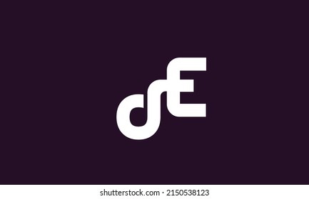 Letras alfabéticas Iniciales WEonograma logotipo DE, ED, D y E