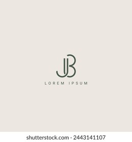 Alphabet Letters JB BJ Creative Logo Initial Based Monogram Icon Vector Element 