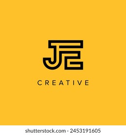 Alphabet Letters JE EJ Creative Luxury Logo Initial Based Monogram Icon Vector Elements.