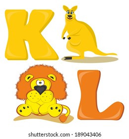 Alphabet letters for the kids K, L