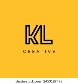 Alphabet Letters KL LK Creative Luxury Logo Initial Based Monogram Icon Vector Elements.
