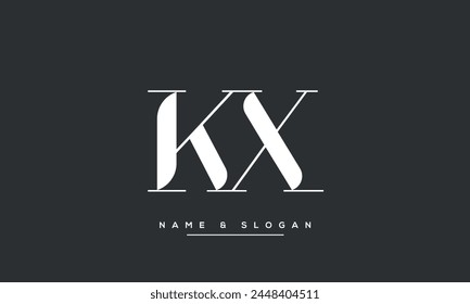 Alphabet letters KX or XK initial logo monogram
