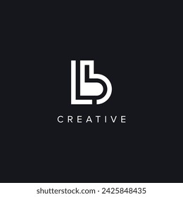 Alphabet Letters LB BL Creative Logo Initial Based Monogram Vector Icon.