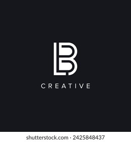 Alphabet Letters LB BL Creative Logo Initial Based Monogram Vector Icon.