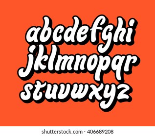 Alphabet letters. Lettering comic font. 