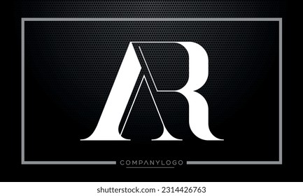 Alphabet Letters Logo AR or RA Monogram