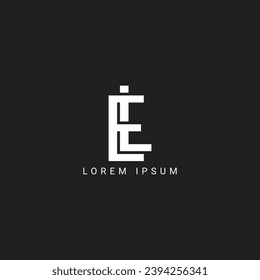 Alphabet letters logo EL, LE, E and L,

