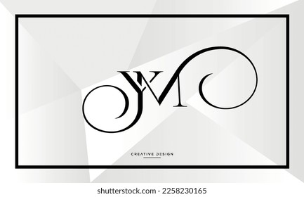 Alphabet Letters Logo Icon YM or MY Monogram