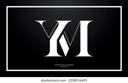 Alphabet Letters Logo Icon YM or MY Monogram