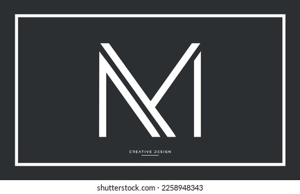 Alphabet Letters Logo Icon YM or MY Monogram