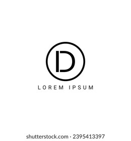Alphabet letters logo ID, DI, D and I,

