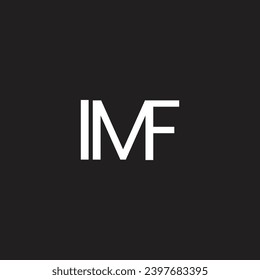 Alphabet letters logo IMF, IMF Monogram, I, M, F,