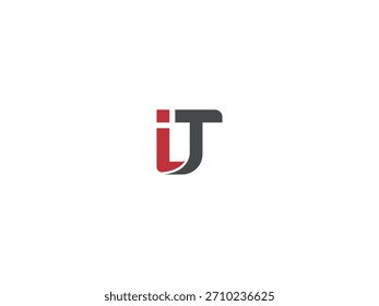 Logotipo de letras del alfabeto de TI. Iniciales Logotipo del monograma IT, T e I 