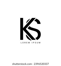 Alphabet letters logo KS, SK, K and S,

