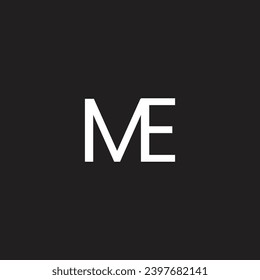 Alphabet letters logo ME, EM, M and E,