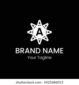 alphabet letters logo A monogram 