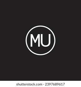 Alphabet letters logo MU, UM, M and U,

