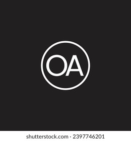 logotipo de letras alfabéticas OA, AO, O y A,

