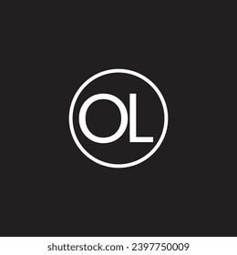 Alphabet letters logo OL, LO, O and L,

