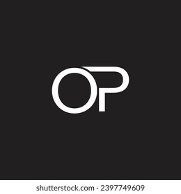 Alphabet letters logo OP, PO, O and P,

