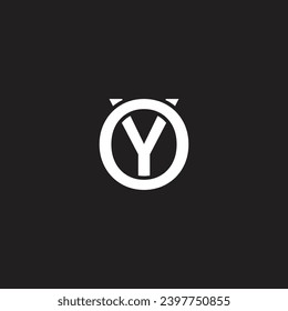 Alphabet letters logo OY, YO, O and Y,