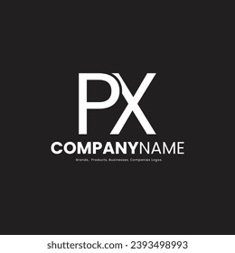 Alphabet letters logo PX, XP, P and X,

