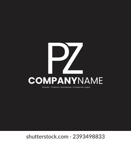 Alphabet letters logo PZ, ZP, P and Z ,

