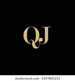 Alphabet letters logo QJ, JQ, Q and J,

