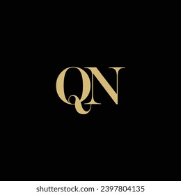 Alphabet letters logo QN, NQ, Q and N,

