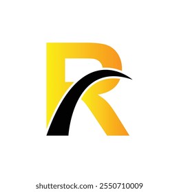 Letras alfabéticas logótipo R . Elementos de modelo de logotipo de letra R