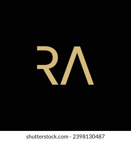Alphabet letters logo RA, R and A monogram,