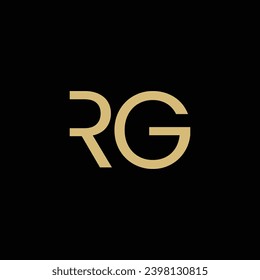Alphabet letters logo RG, R and G monogram,

