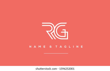 Alphabet letters logo RG,GR,R and G