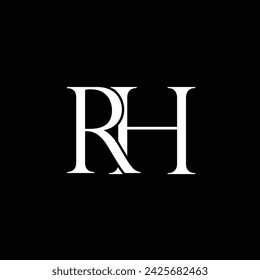 letras del alfabeto logo rh monograma 