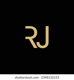 Alphabet letters logo RJ, R and J monogram,

