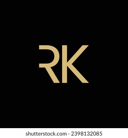 Alphabet letters logo RK, R and K monogram,

