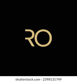 Alphabet letters logo RO, R and o monogram,

