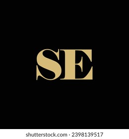 Alphabet letters logo SE, S and E monogram,