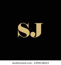 Alphabet letters logo SJ, S and J monogram,